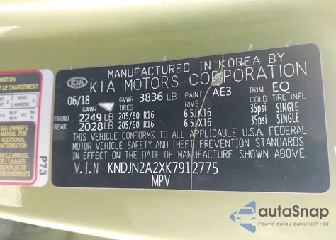 2019 Kia Soul from USA, damaged, VIN KNDJN2A2XK7912775
